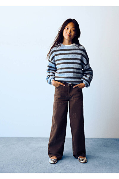 MANGO Kids Desenli wide leg jean