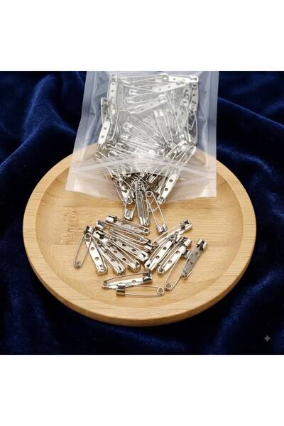 WORDAKS 2.5 Cm Metal Broş İğnesi Yaka İğnesi Aparatı 25 Adet
