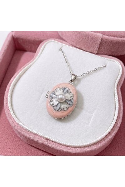 Heda Jewelry قلادة لؤلؤية أنيقة - قلادة تذكارية قابلة للفتح بغطاء