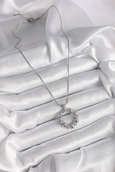 online kapsulavm avm alışveriş 316L Steel Silver Color Chain Zircon Stone Det...
