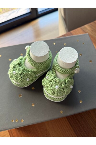 nimetabla 0-3 Months (9cm) Hand Knitted Baby Booties