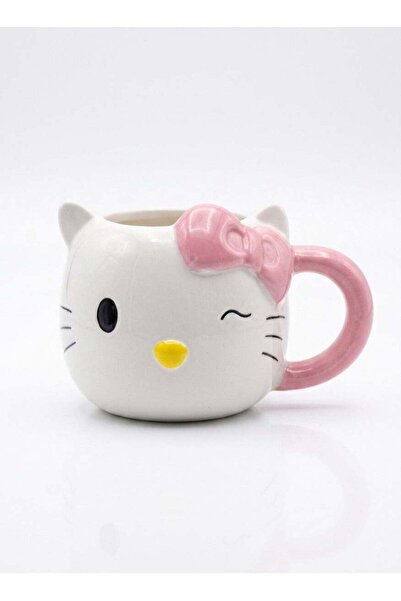 mug سيراميك هيلو كيتي بتصميم كرتوني مميز لشخصية هيلو كيتي الشهيرة، مثالي للاس...