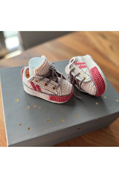 nimetabla 6-9 Months (11 cm) Hand Knitted Baby Booties