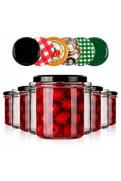 SuperButelki Set Borcane din Sticla cu Capace cu Filet, 350 ml, Multicolor, p...