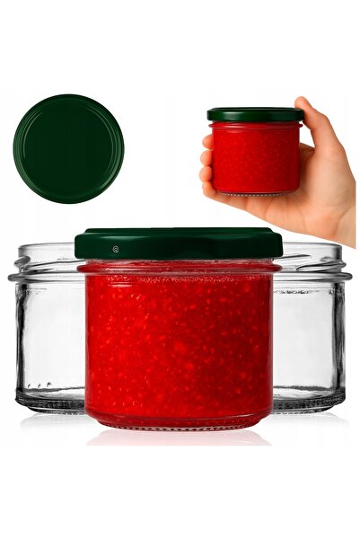 SuperButelki Set Borcane Cilindrice din Sticla cu Capace, 130 ml, 6x6 cm, Tra...