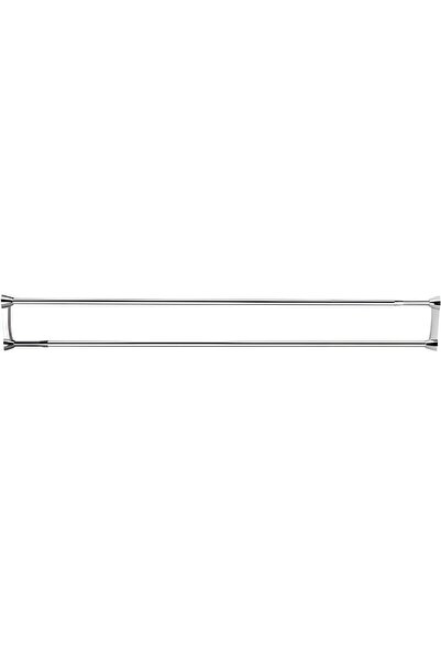 OEM Bara perdea dus, Kadda GSH8025, extensibila, dubla, inox, cromat, 125 - 2...