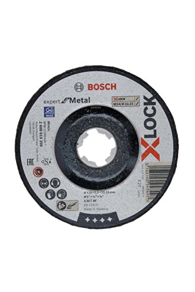 OEM Sanding disc, Bosch Expert for Metal X-Lock, 125 x 22.23 x 6 mm