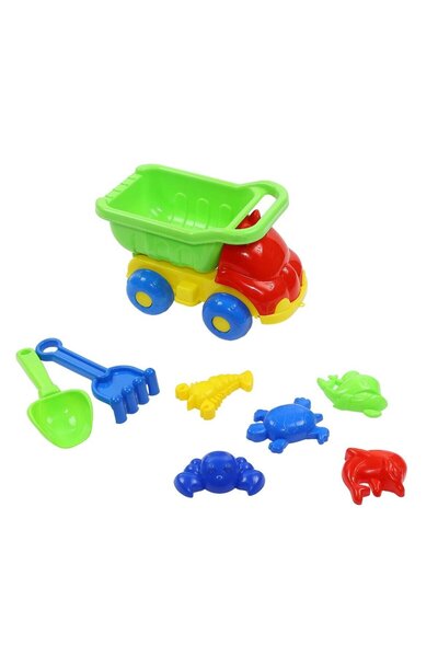 OEM Jucarie pentru nisip Chipmunk, basculanta cu accesorii, plastic, set 8 bu...