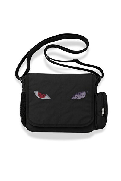 Fuddy Moda Unisex Naruto Sasuke Uchiha Eyes Printed Anime Messenger Bag