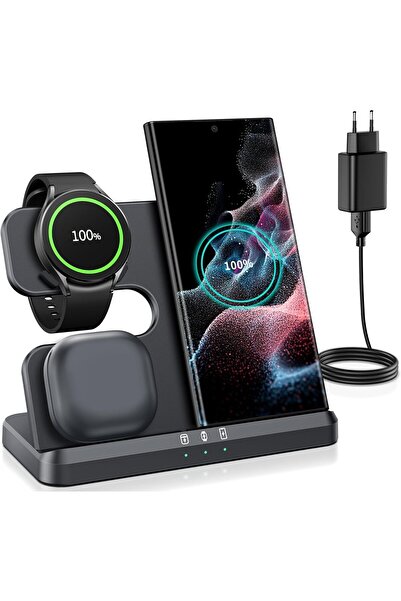 Arabest 3-in-1 Wireless Charging Station,Fast Charger for Samsung Galaxy Phon...