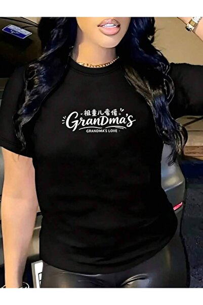 kai22 Casual Style Women's T-Shirt Grandma's Love Graphic Summer Gift For Gra...