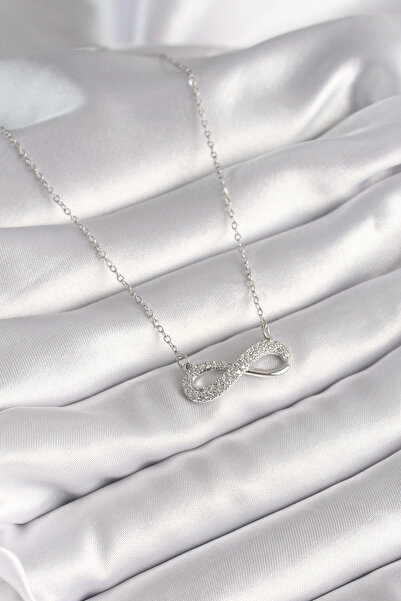 online kapsulavm avm alışveriş 316L Steel Silver Color Chain Zircon Stone Inf...