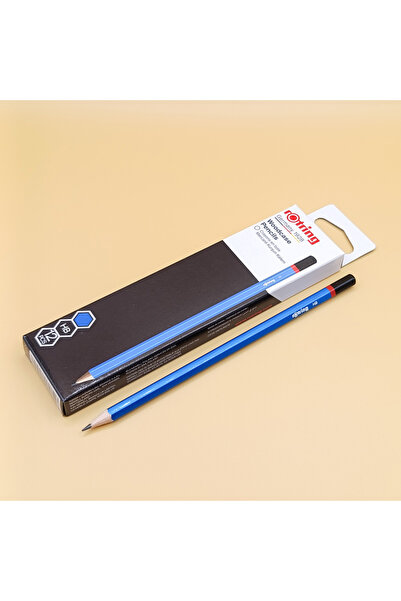 Rotring Hb Black Pencil 12-Piece Box Wooden Body Writing and Drawing Pencil
