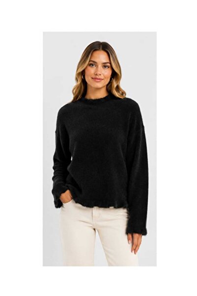 ASEZ BUTİK ZERAFETİN ADRESİ Asez Boutique Women's Soft Textured Fuzzy Knitwea...