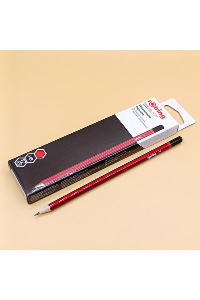Rotring Hb Black Pencil 12-Piece Box Wooden Body Writing and Drawing Pencil