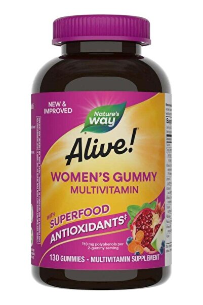Nature's Way فيتامينات Alive! للنساء 75 ملغ - 130 علكة