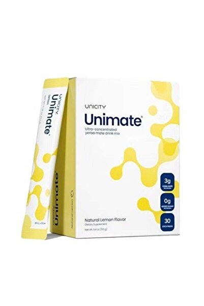 UNICITY Unimate Natural Lemon—Ultra Concentrated Yerba Mate Drink Mix (30 Pac...