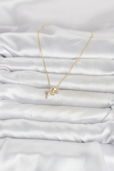 online kapsulavm avm alışveriş Brass Gold Color Minimal Polar Star Model Wome...