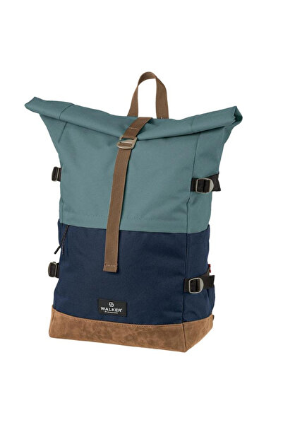 MC Micostore Rucsac rollup bicolor gri petrol-bleumarin walker