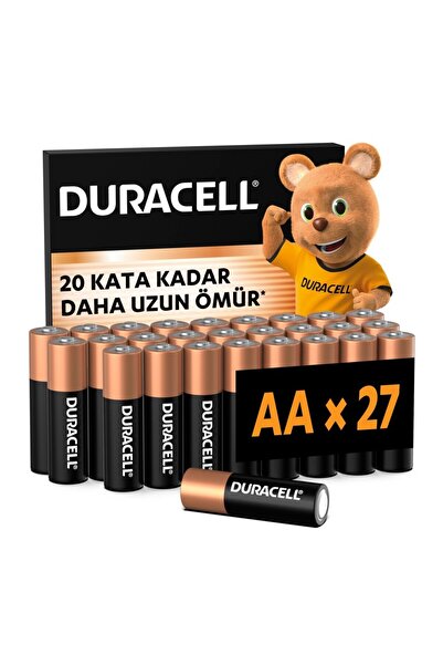 Duracell BASIC AA Alkalin Kalem Pil (27'li Paket) – 1,5V