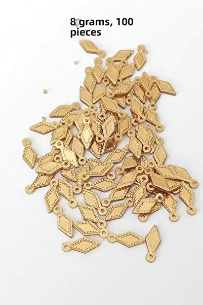 Mestore Oya evening bracelet necklace plexi metallic plastic sequin gold colo...