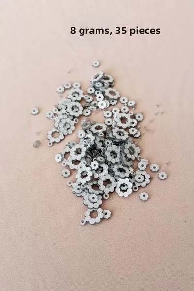 Mestore Oya Evening Dress Bracelet Necklace Plexi Metallic Plastic Sequins Si...