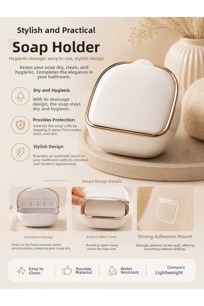 Banum Luxury Stylish and Simple Soap Holder for the Bathroom