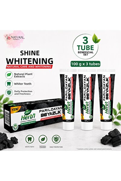 dabur herb'l معجون أسنان دابور هيرب آي بالكربون النشط للتبييض 100 جرام × 3 قطع