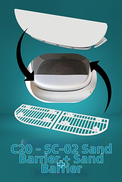 3D Baskı مجموعة حاجز وشبكة لمرحاض القطط Airrobo C-20 وUBPet SC-02 وUbTech
