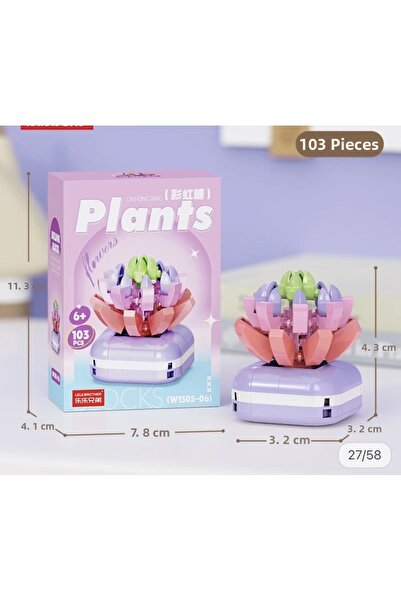 LELEBROTHER 103 Pieces Flower Mini Blocks