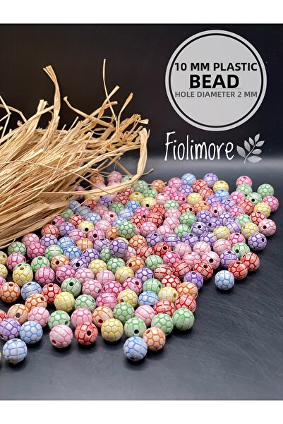 Fiolimore Mărgele rotunde pastelate de 10 mm pentru bijuterii (25 grame 40 bu...