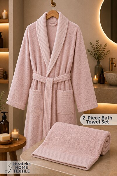 Lorateks Lavinia |   Set de halate de baie din bumbac, unisex, din 2 piese | ...
