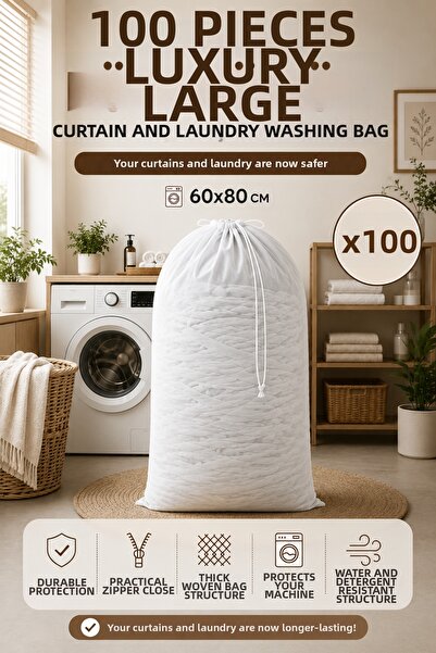 Generic Brand 100 Large 60X80 Curtains and Laundry Nets