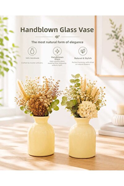 CEPHOME Blown Glass Decorative Vase