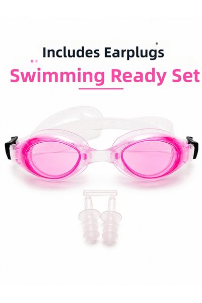 shopExxtra Anti Fog Youth Swimming Goggles Uv Protected Pool and Sea Goggles with Earplugs and Protection Box 15 cm