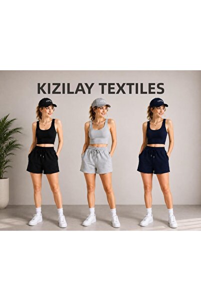 GERLAY Shorts 3 Pieces Black Gray Navy Blue Comfortable Fit for Daily Use