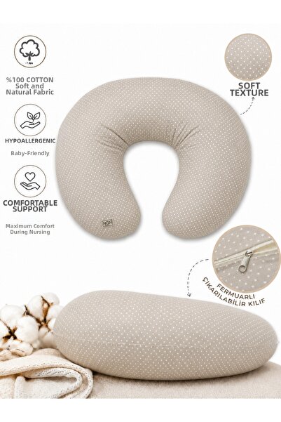 ngn collection Breastfeeding Pillow, 100% Cotton Washable Zippered Breastfeed...
