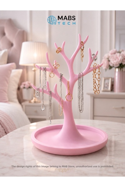Mabs Tech 3D Decorative Jewelry Stand and Jewelry Tree – Ring, Earring, Neckl...