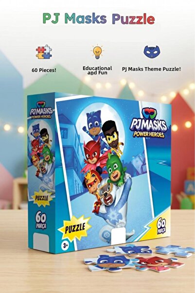 Tıfıl Toys Pijamaskeliler 60 Piece Children's Puzzle Educational and Learning...