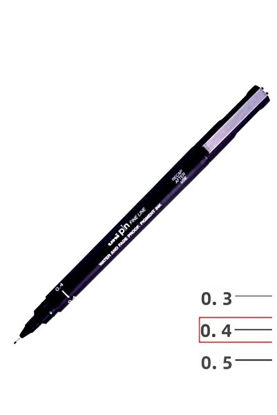 UNİ-BALL Uniball Fineline Acrylic Tip Pen 0,4 Black - 2 Units