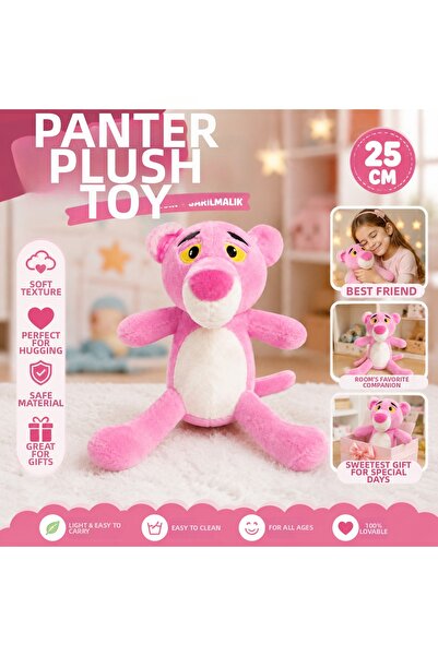 TRUST STORE Panter Plush Toy 25 cm Soft Textured Cute Pink Plush
