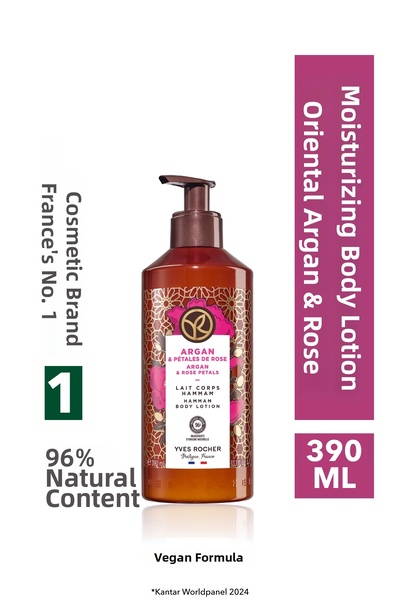 Yves Rocher Oriental Argan & Rose Body Lotion 390 ml - Intensive Moisturizing...