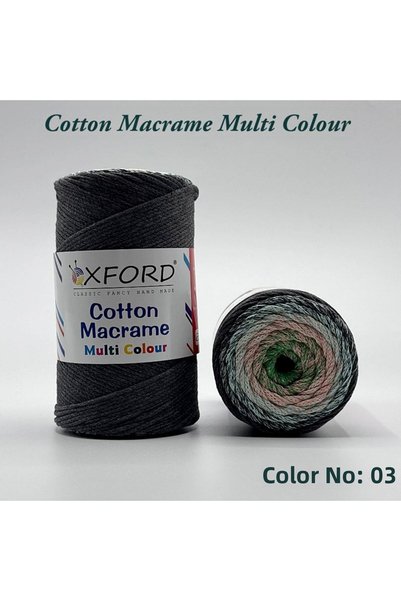 Oxford İplik Cotton Macrame Multi Color Color No: 03