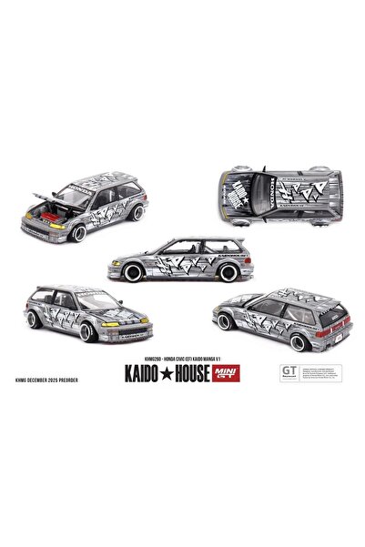 mini gt نموذج سيارة هوندا سيفيك EF كايدو مانجا V1 KHMG260 بمقياس 1:64 من كايد...