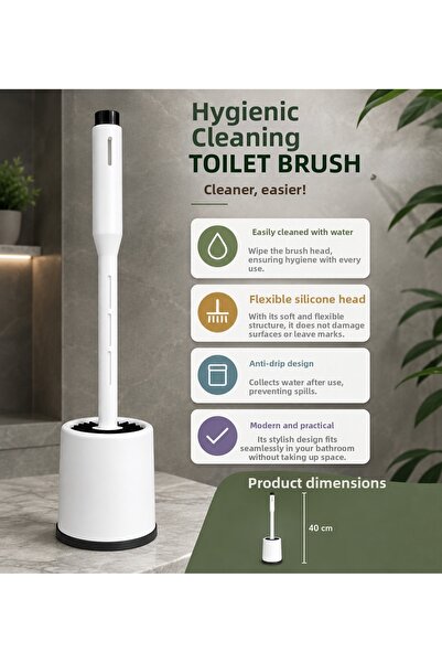 Mayaglory Toilet Brush with Detergent Container Practical Use Toilet Brush wi...