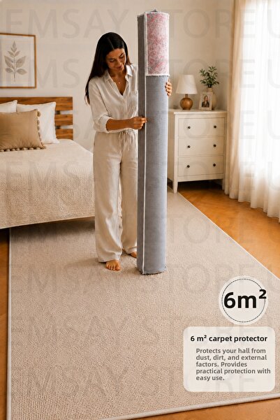 Emsay Store 6 m² Carpet Storage and Protection Cover – Dustproof Carpet Cover...