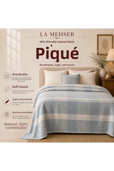 LA MEHSER Daily Coverlet Double Seasonal Pique
