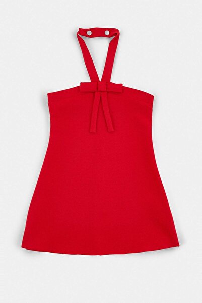 TRENDYOLKIDS Red Maxi Plain Woven Dress Tkdss26El00060