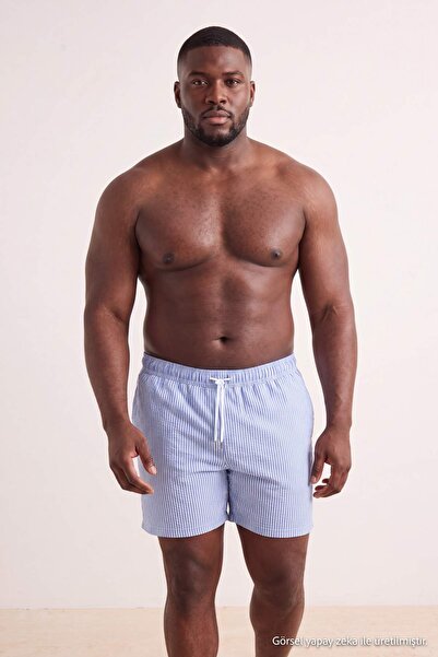 Trendyol Kollektion Marineblaue Herren-Badeshorts in Übergröße TMNSS26KD00012