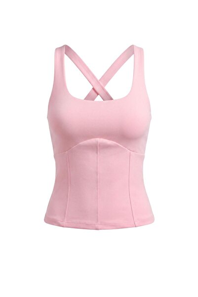 Trendyol Collection Top/Bluză sport din țesătură moale roz THMAW27BZ00002